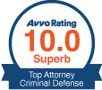 Avvo award 10 Criminal Defense